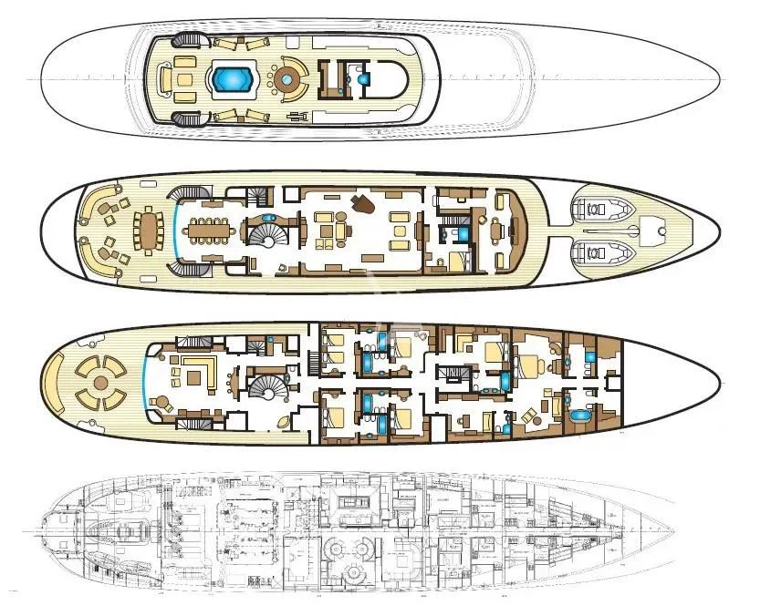 diagram aboard KATHARINE Yacht for Sale