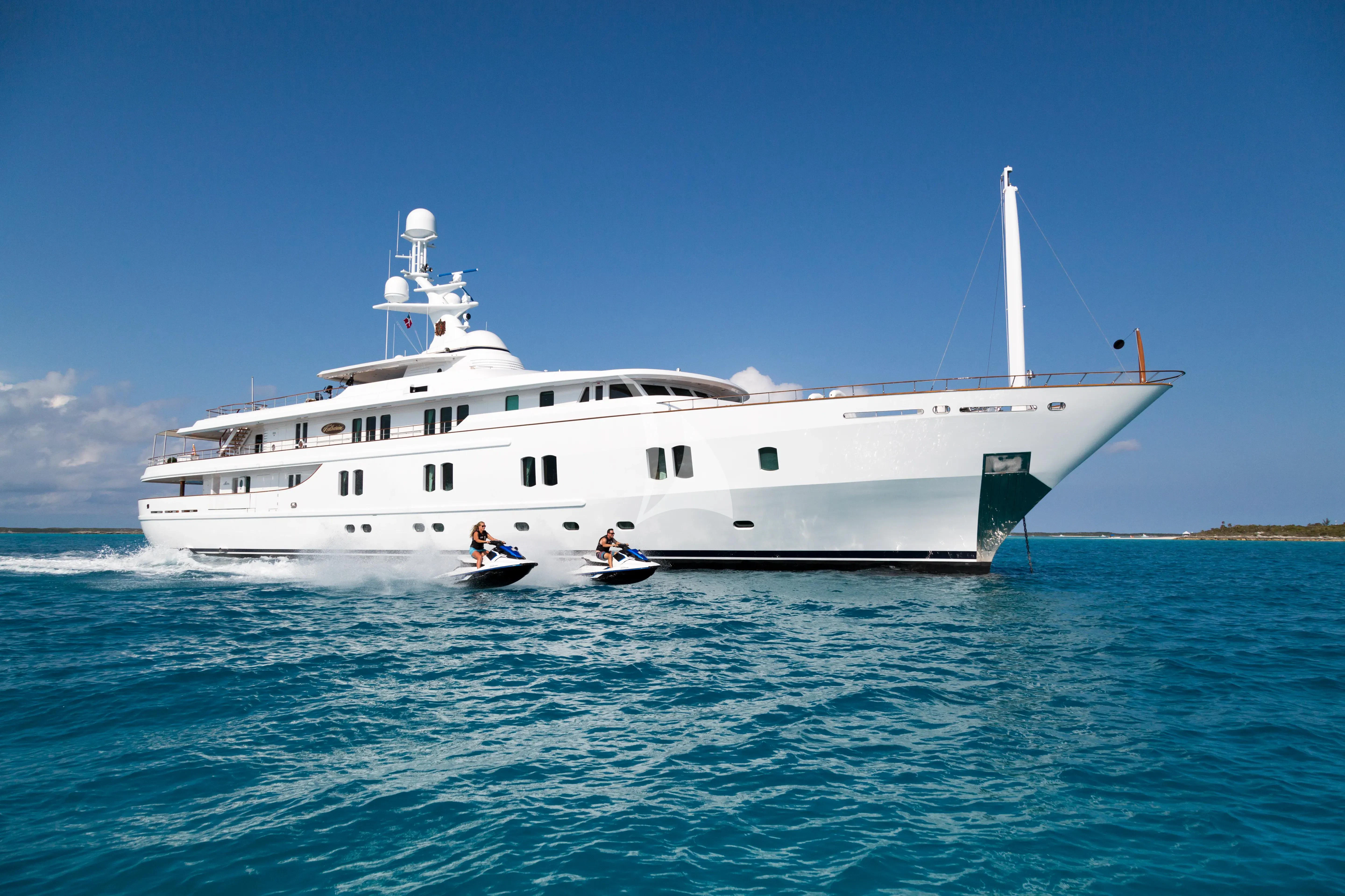 a large white ship in the water aboard KATHARINE Yacht for Sale