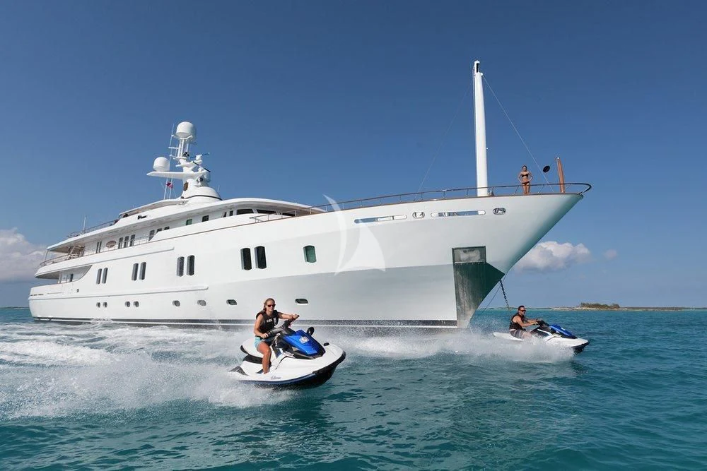 a boat with a person on it aboard KATHARINE Yacht for Sale