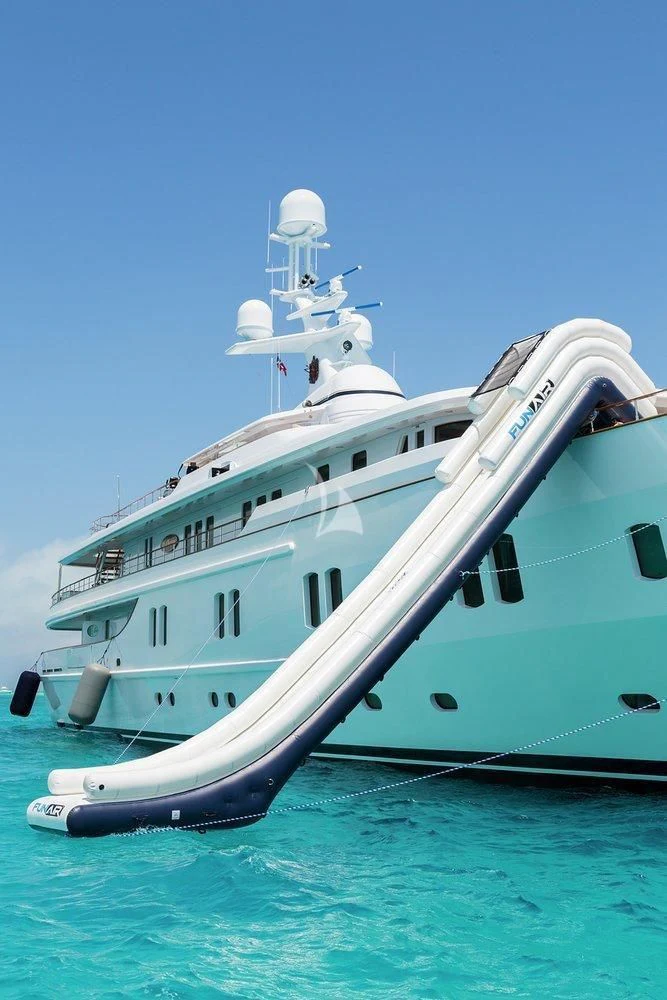 a large white boat in the water aboard KATHARINE Yacht for Sale