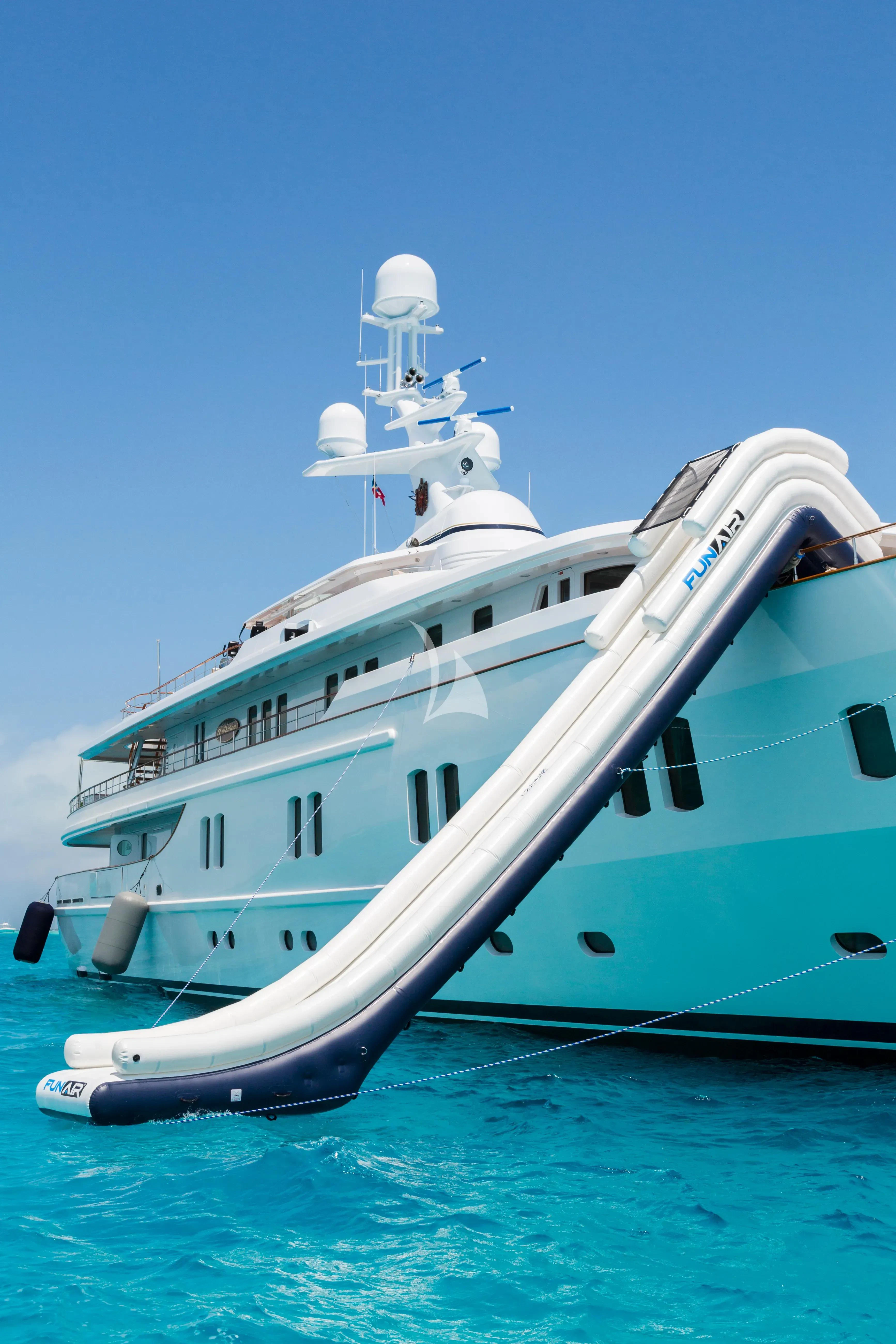 a large boat in the water aboard KATHARINE Yacht for Sale