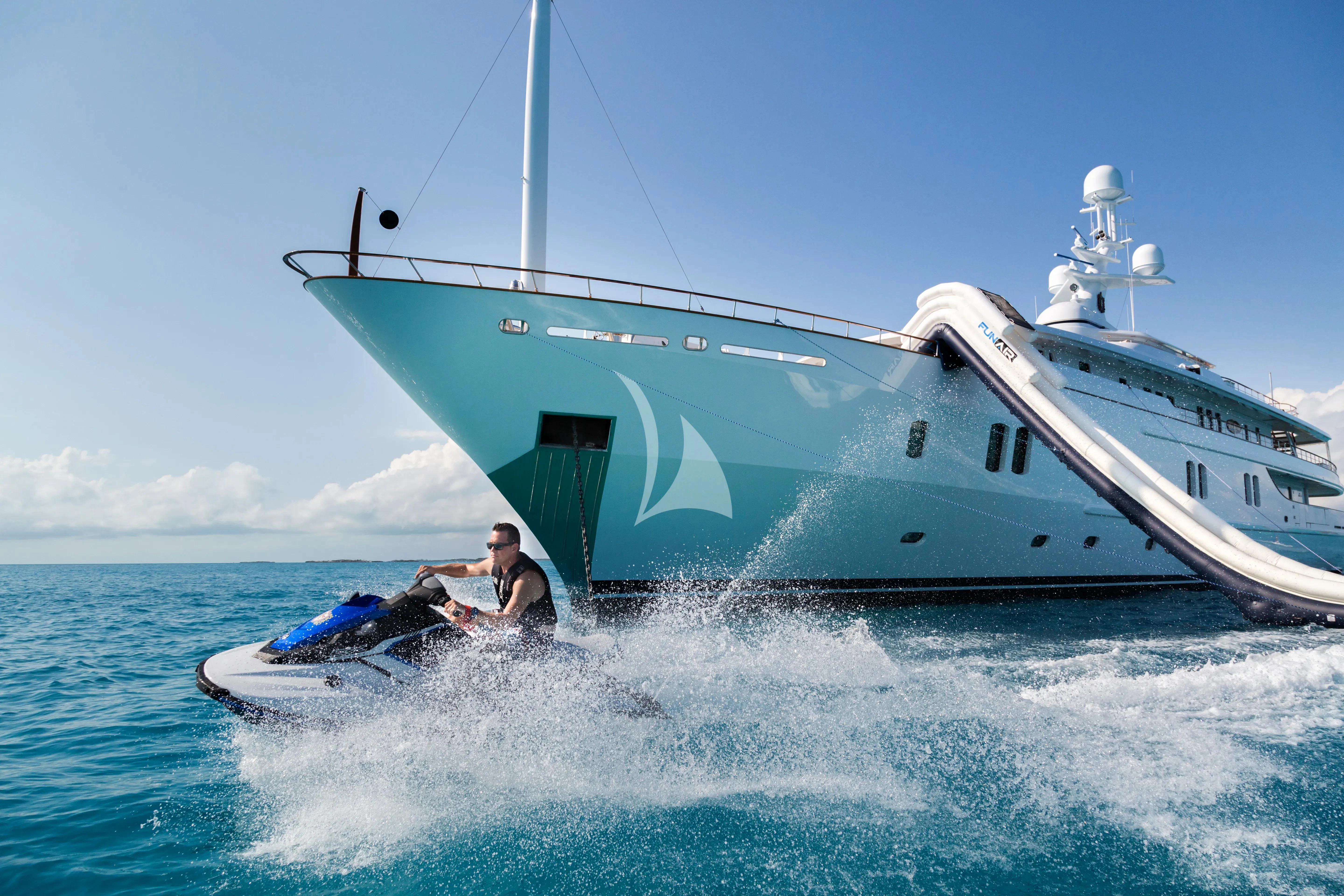 a person on a boat aboard KATHARINE Yacht for Sale