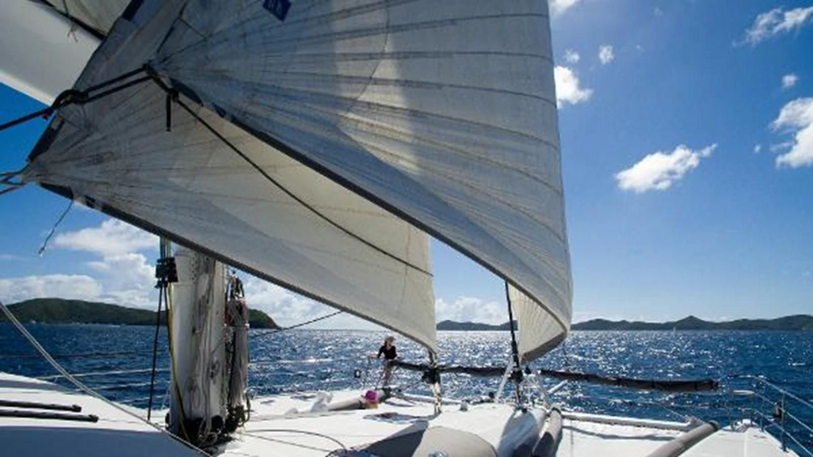 a sailboat on the water aboard 74' PRIVILEGE 2010 Yacht for Sale