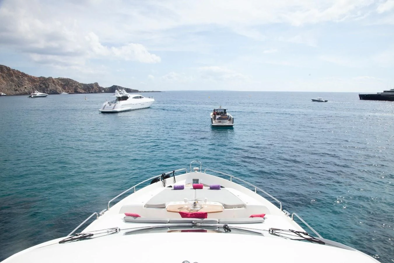a boat in the water aboard LI-JOR Yacht for Sale
