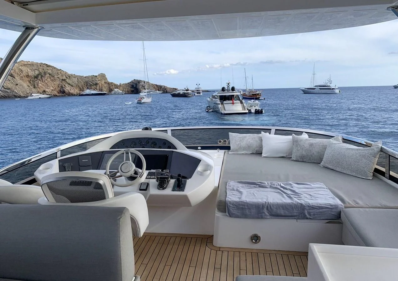 a boat on the water aboard LI-JOR Yacht for Sale