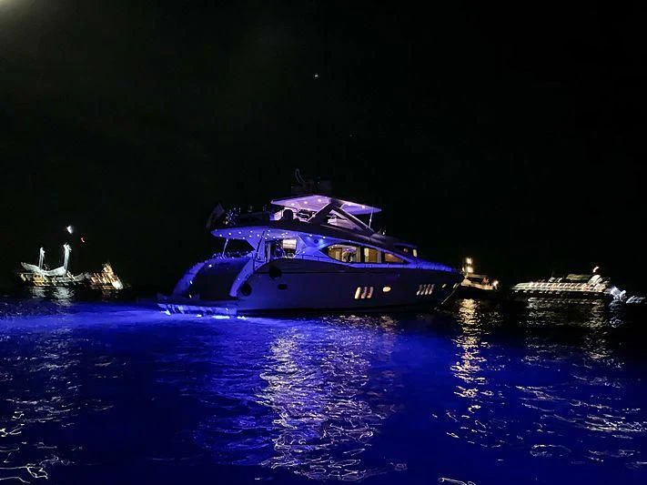 a boat on the water aboard LI-JOR Yacht for Sale