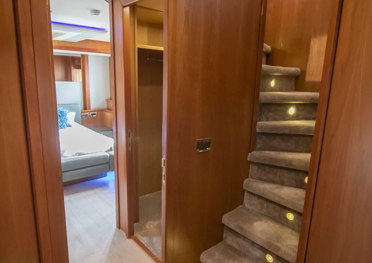 a door leading to a room aboard LI-JOR Yacht for Sale