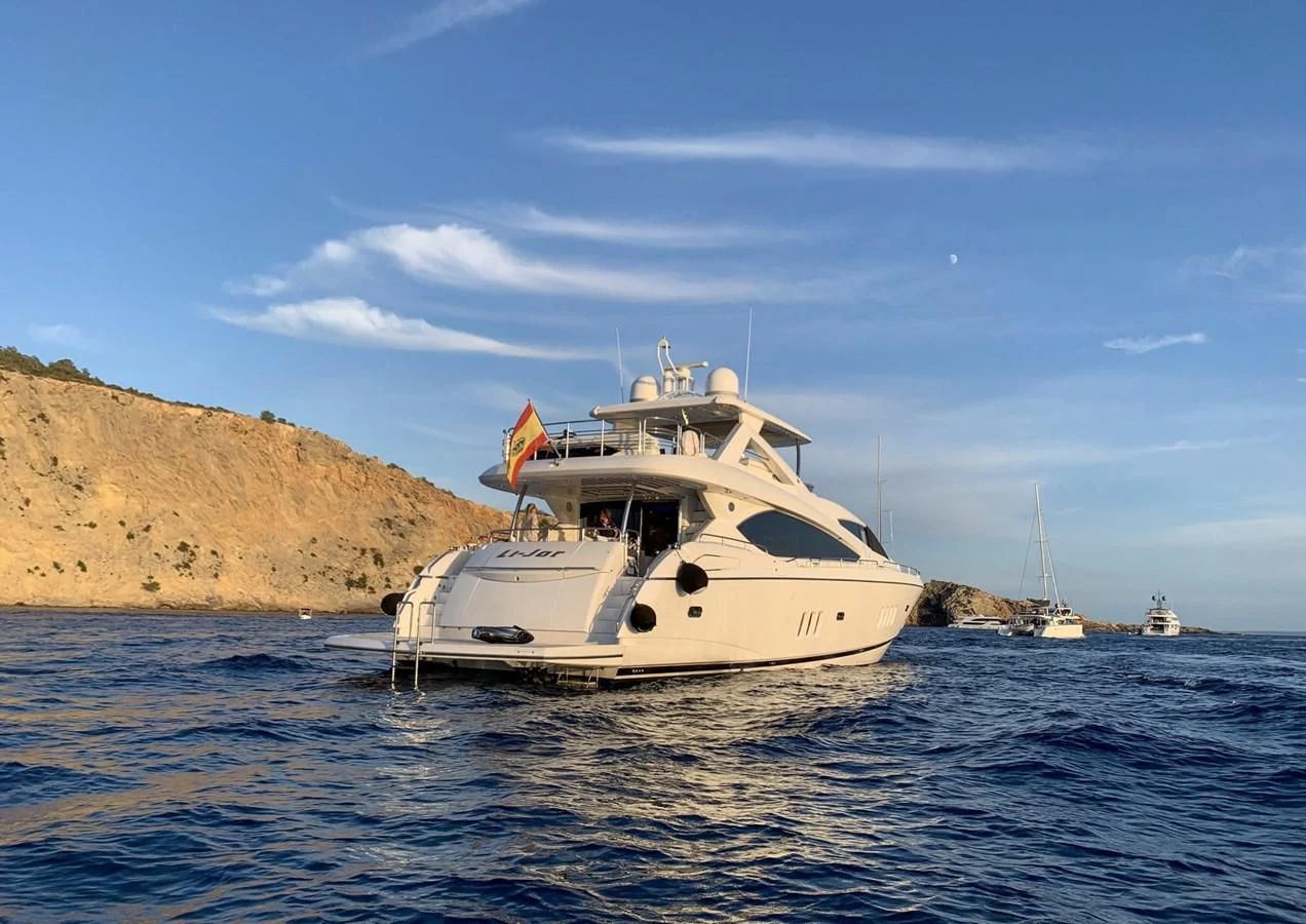 a boat in the water aboard LI-JOR Yacht for Sale