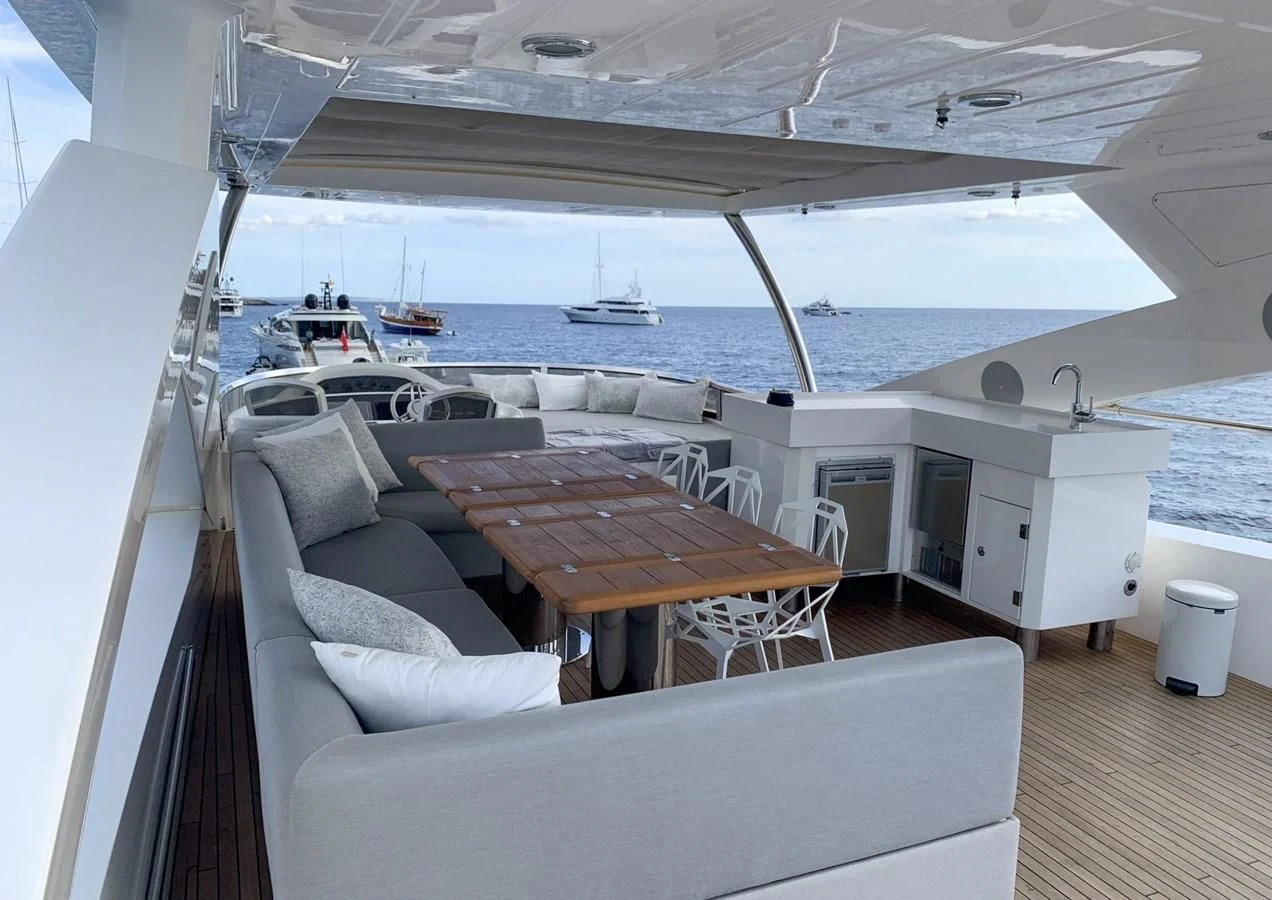 a boat on the water aboard LI-JOR Yacht for Sale