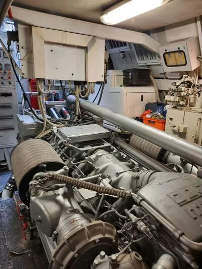 a room with machinery and tools aboard DG Yacht for Sale