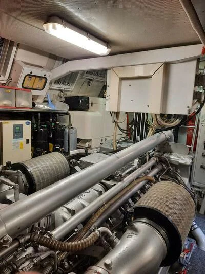 a machine with pipes aboard DG Yacht for Sale