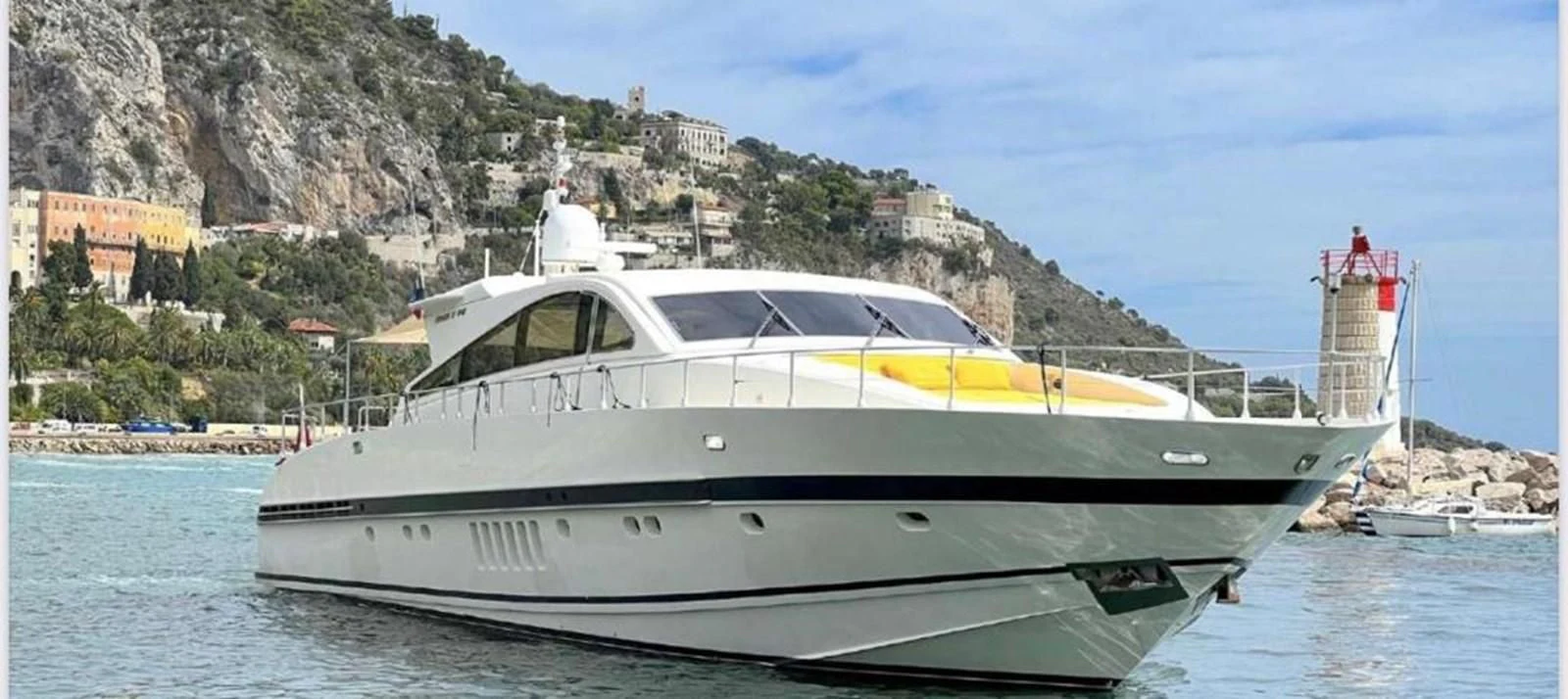 a boat on the water aboard DG Yacht for Sale