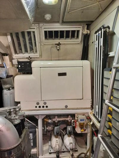 a machine in a room aboard DG Yacht for Sale
