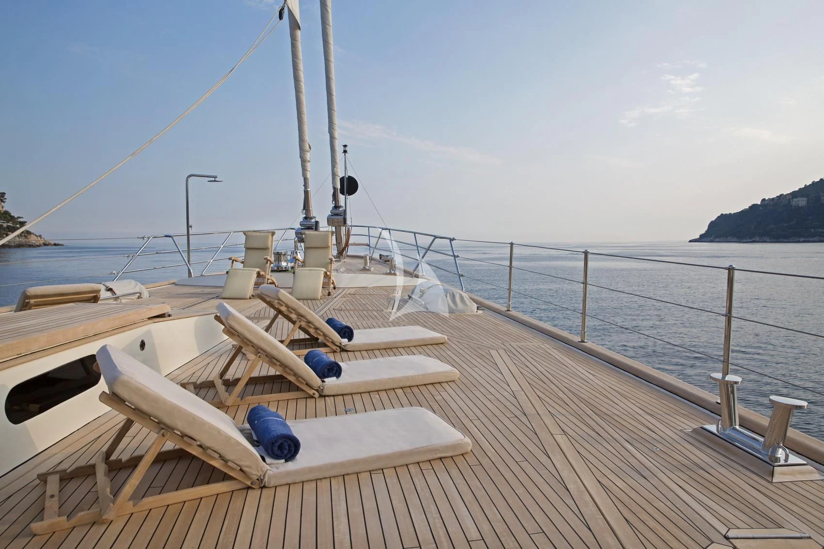 a boat on the water aboard LA LUNA Yacht for Sale