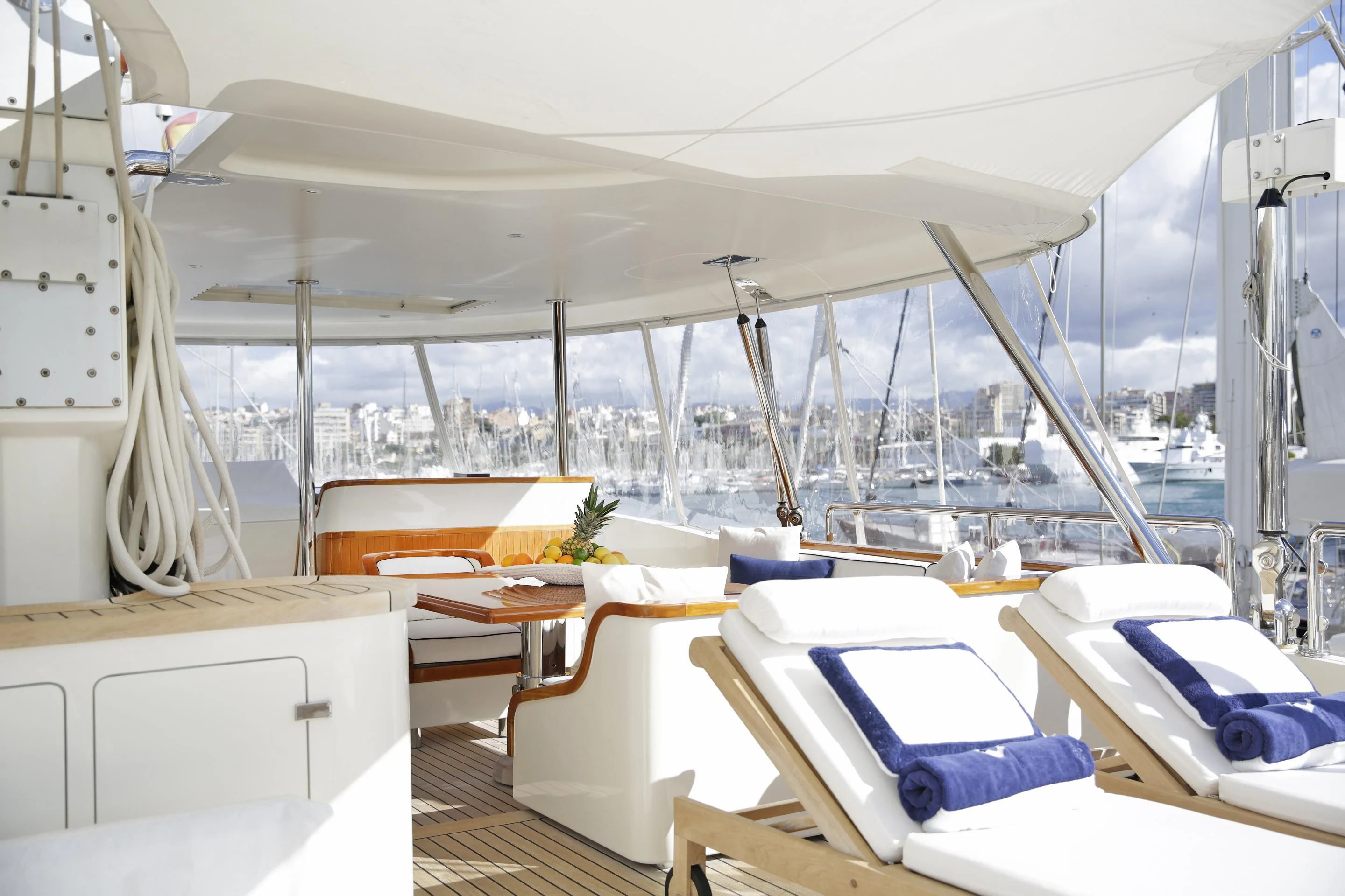 inside of a boat aboard LA LUNA Yacht for Sale
