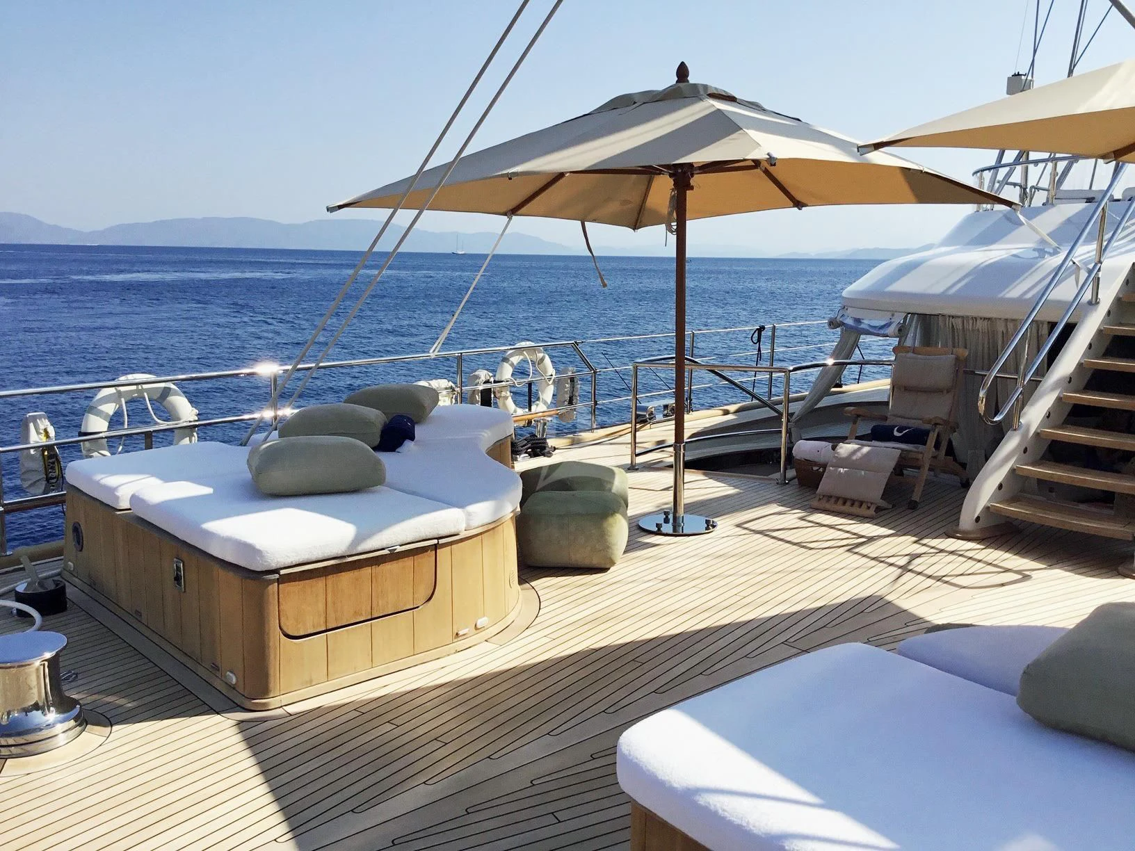 a boat on the water aboard LA LUNA Yacht for Sale