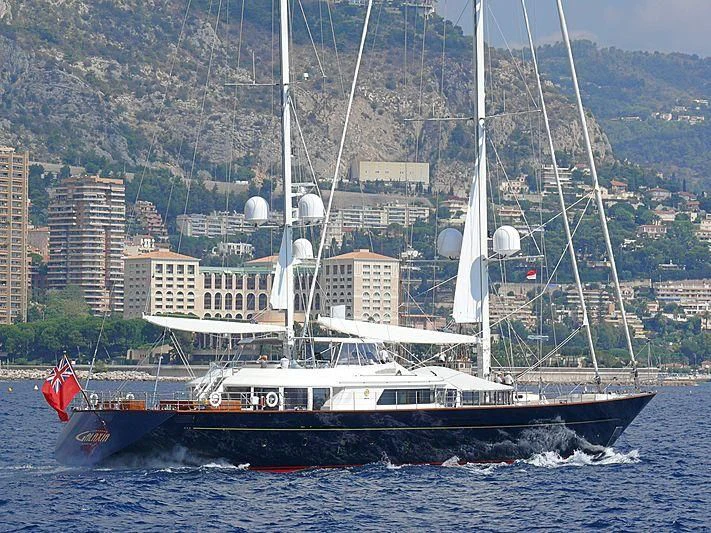 a boat sailing on the water aboard LA LUNA Yacht for Sale