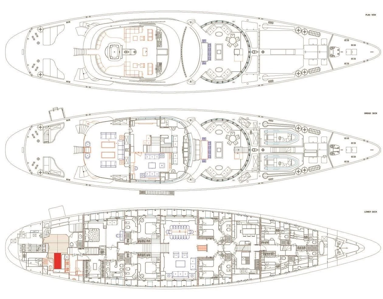 diagram aboard LA LUNA Yacht for Sale