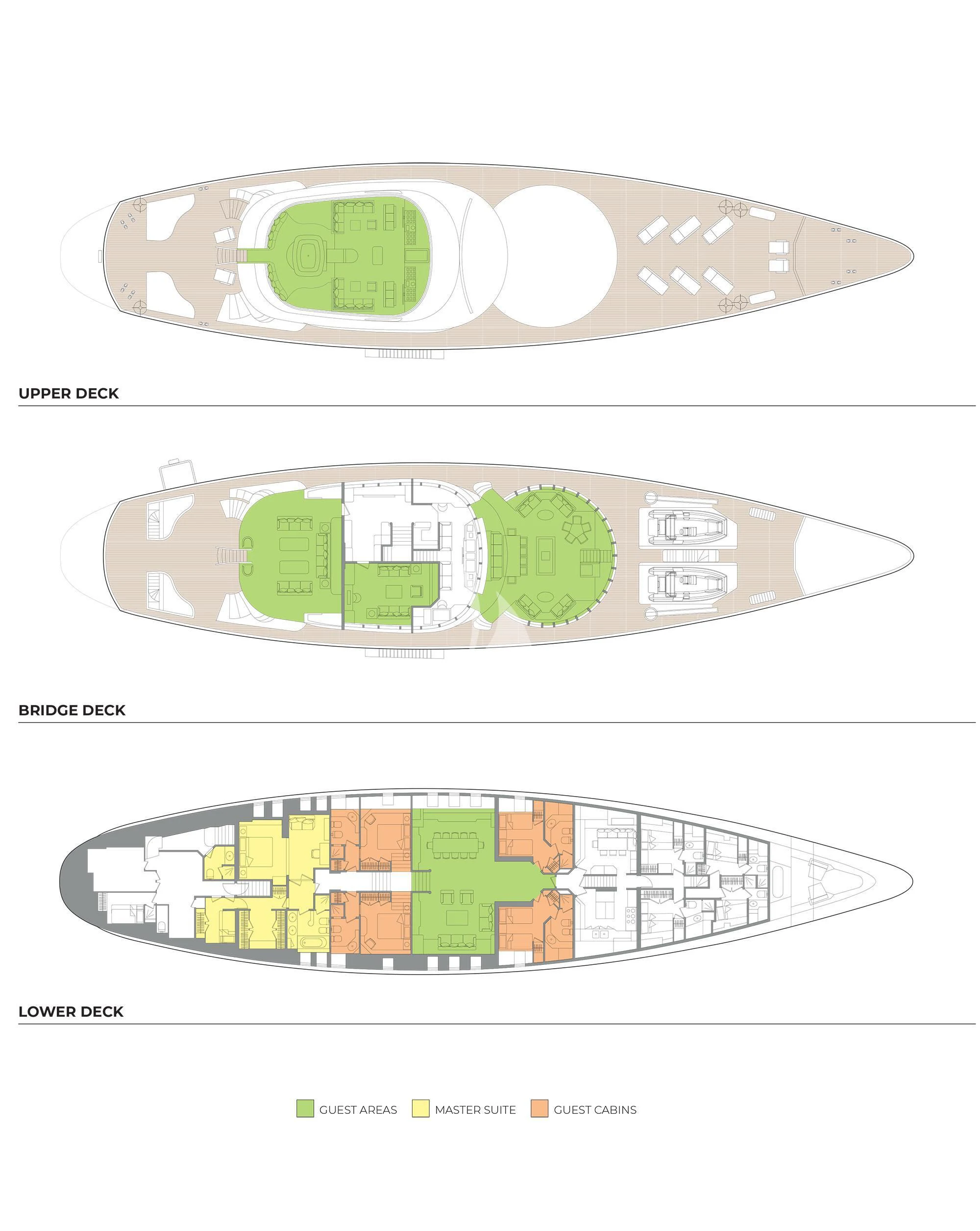 diagram aboard LA LUNA Yacht for Sale