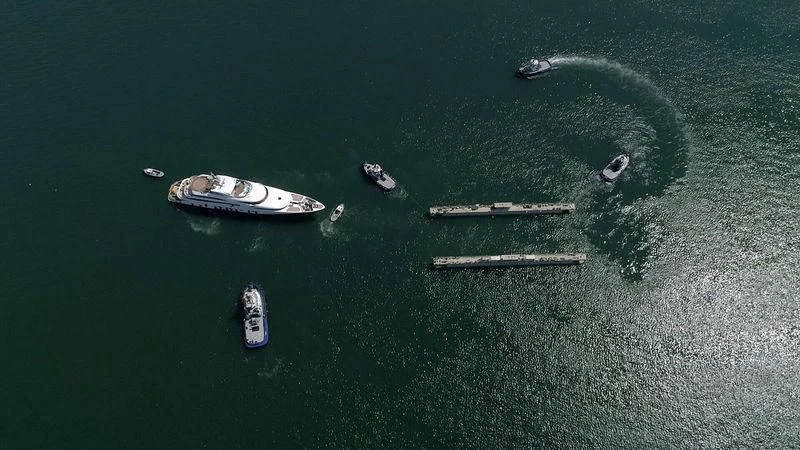 a group of boats in the water aboard VICTORIA Yacht for Sale