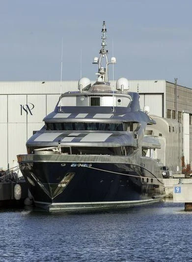 a large boat in the water aboard VICTORIA Yacht for Sale