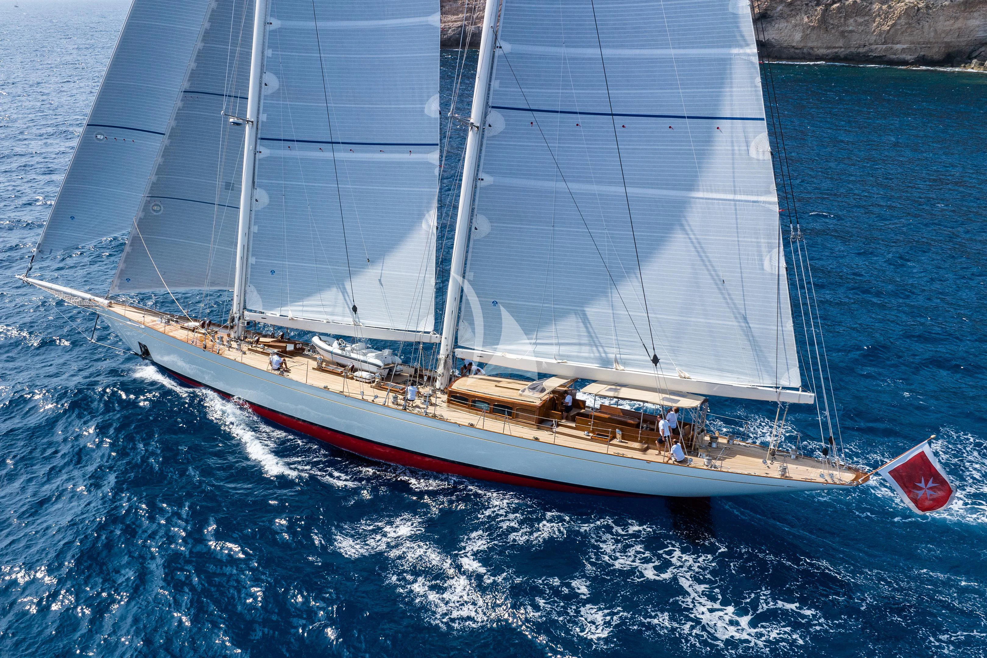 a boat sailing on the sea aboard WINDROSE OF AMSTERDAM Yacht for Sale