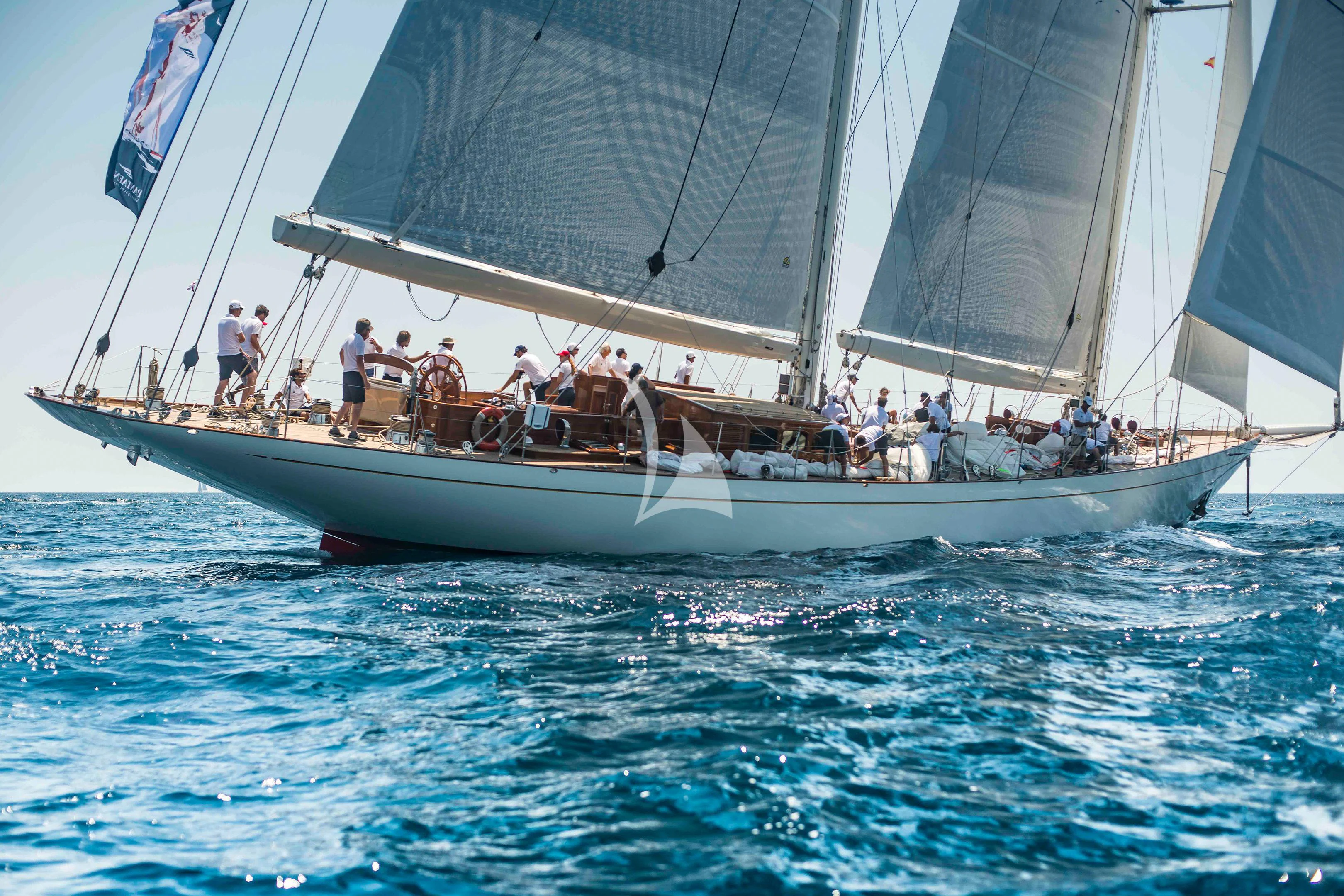 a group of people on a sailboat aboard WINDROSE OF AMSTERDAM Yacht for Sale