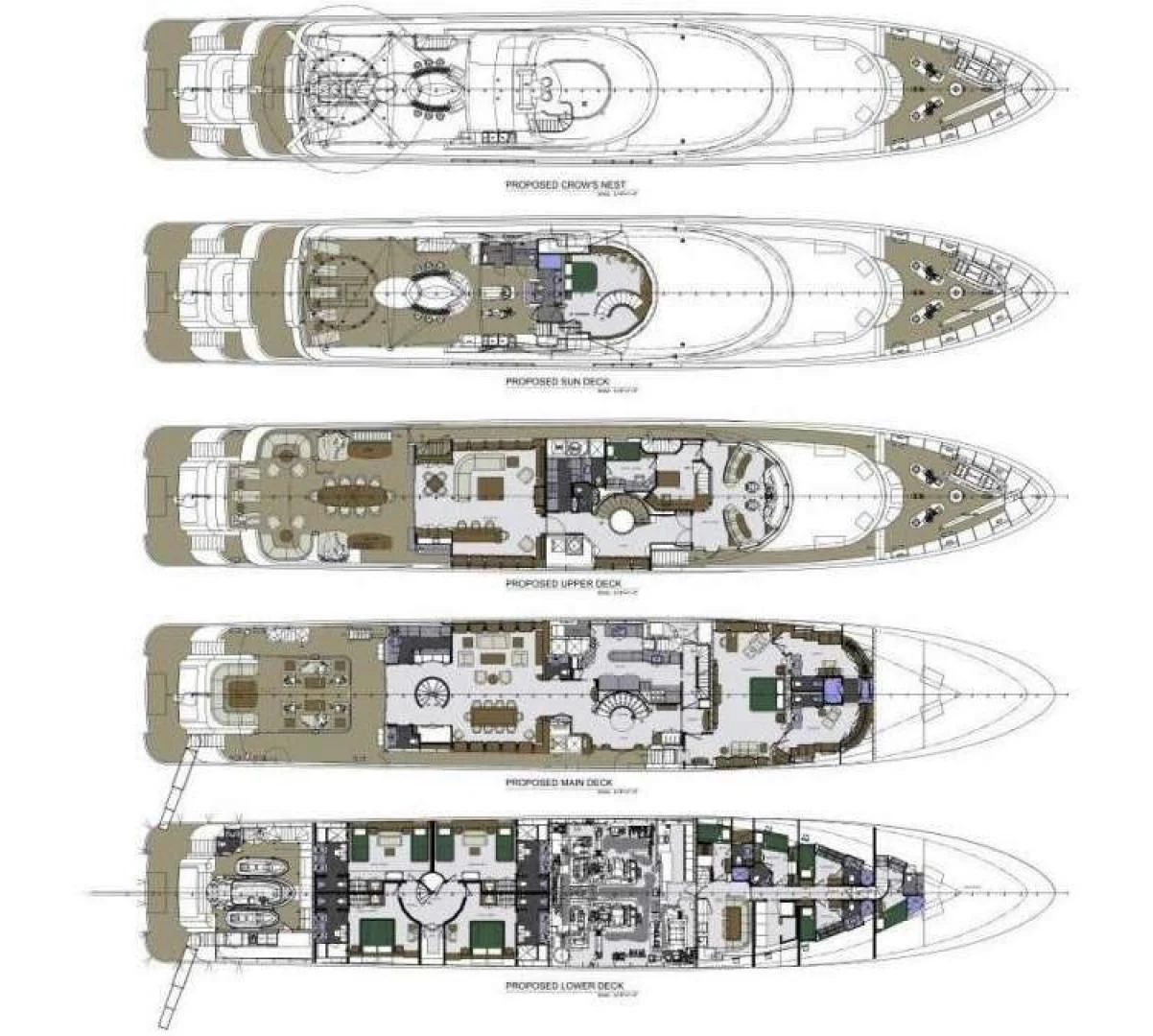 a diagram of a building aboard STARSHIP Yacht for Charter