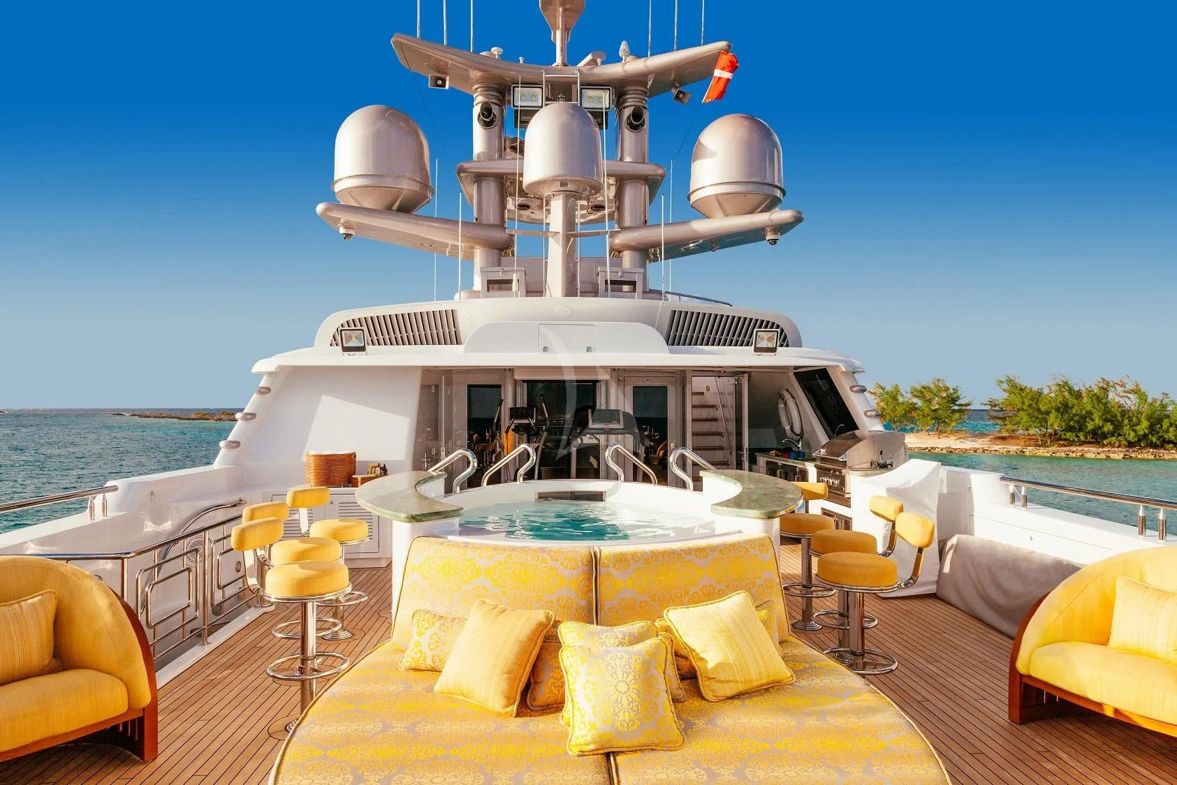 a boat on the water aboard STARSHIP Yacht for Charter