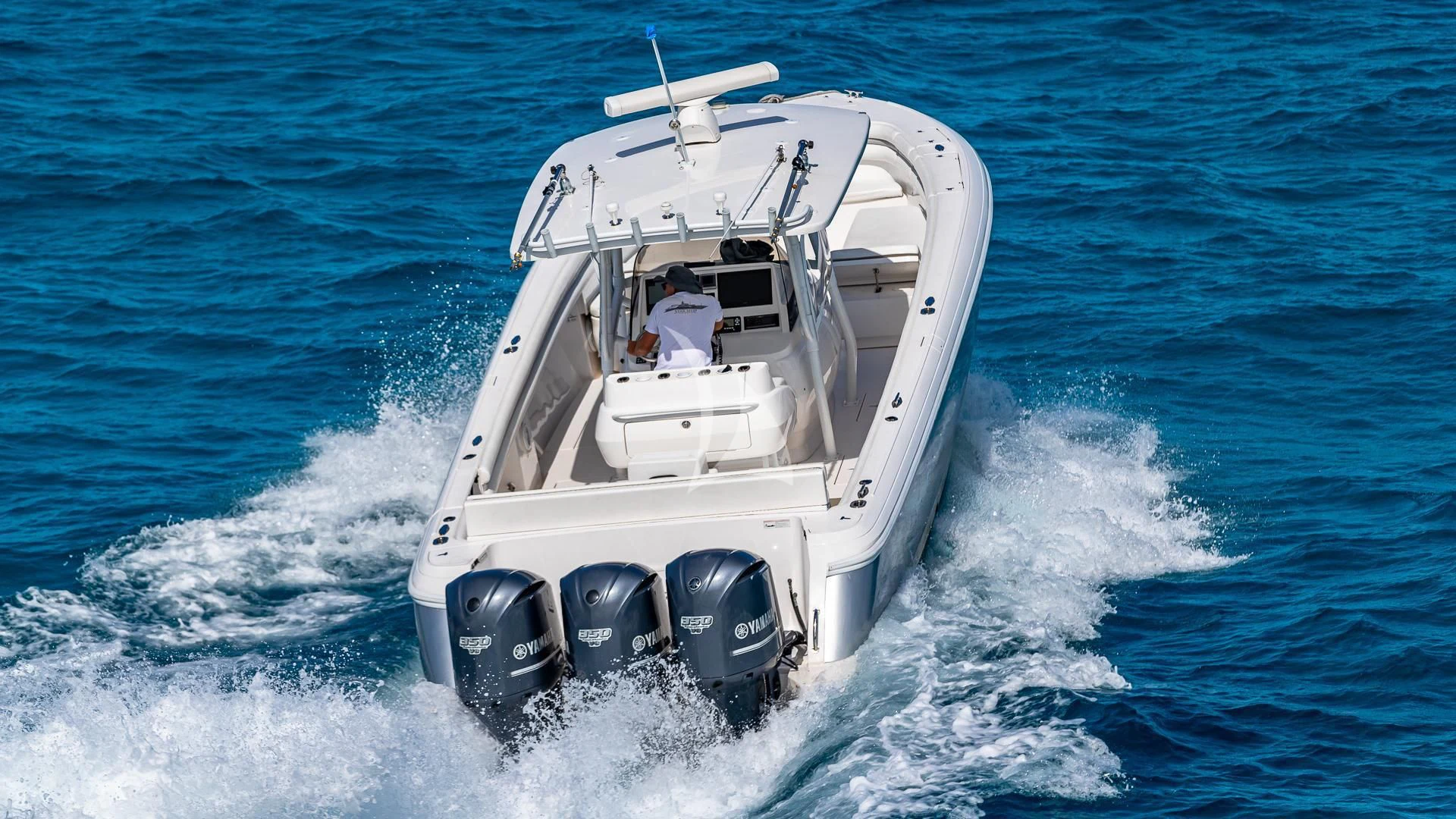 a boat on the water aboard STARSHIP Yacht for Charter