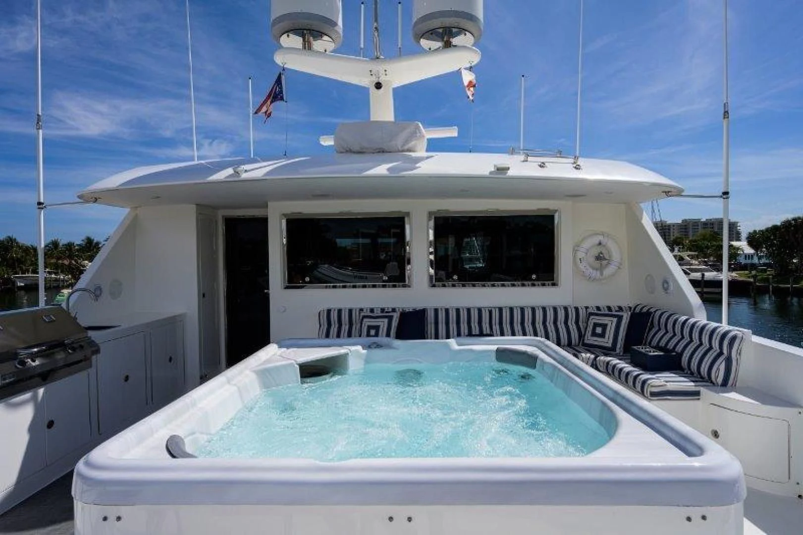 a boat on the water aboard SOUNDINGS Yacht for Sale