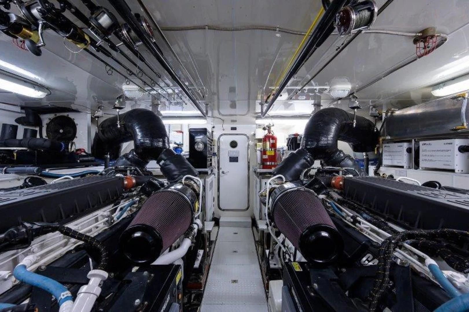 a large machine in a factory aboard SOUNDINGS Yacht for Sale
