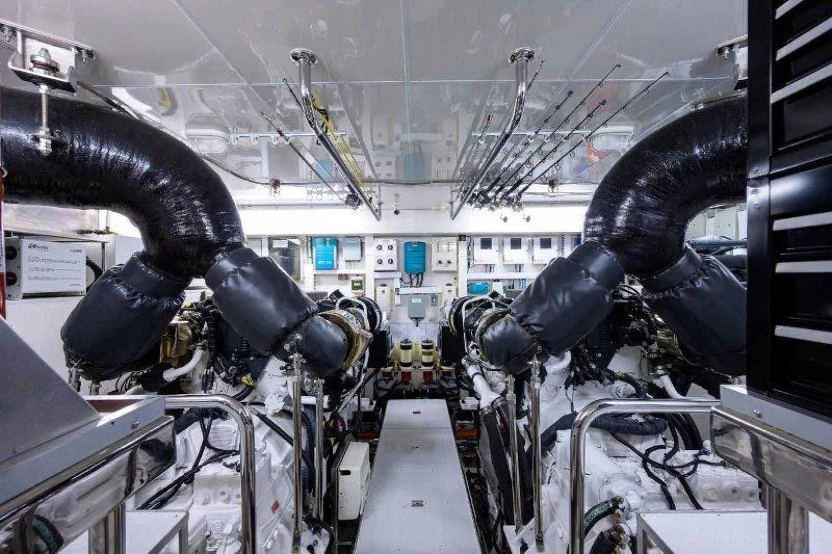 a large machine in a factory aboard SOUNDINGS Yacht for Sale