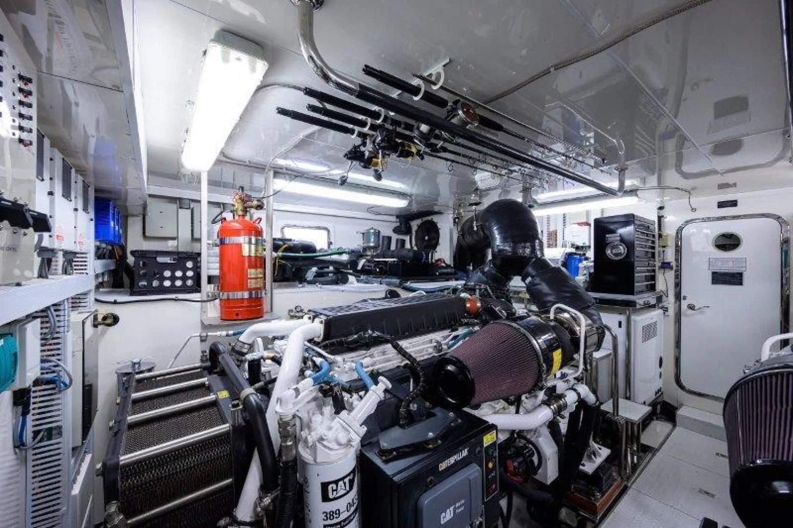a machine in a factory aboard SOUNDINGS Yacht for Sale