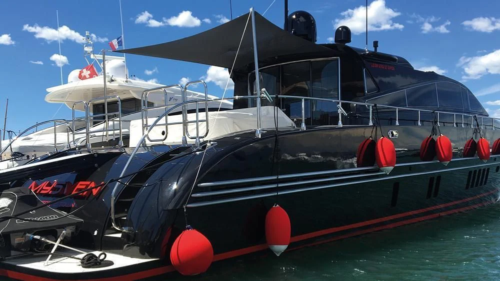 a boat on the water aboard MYSVEN Yacht for Sale