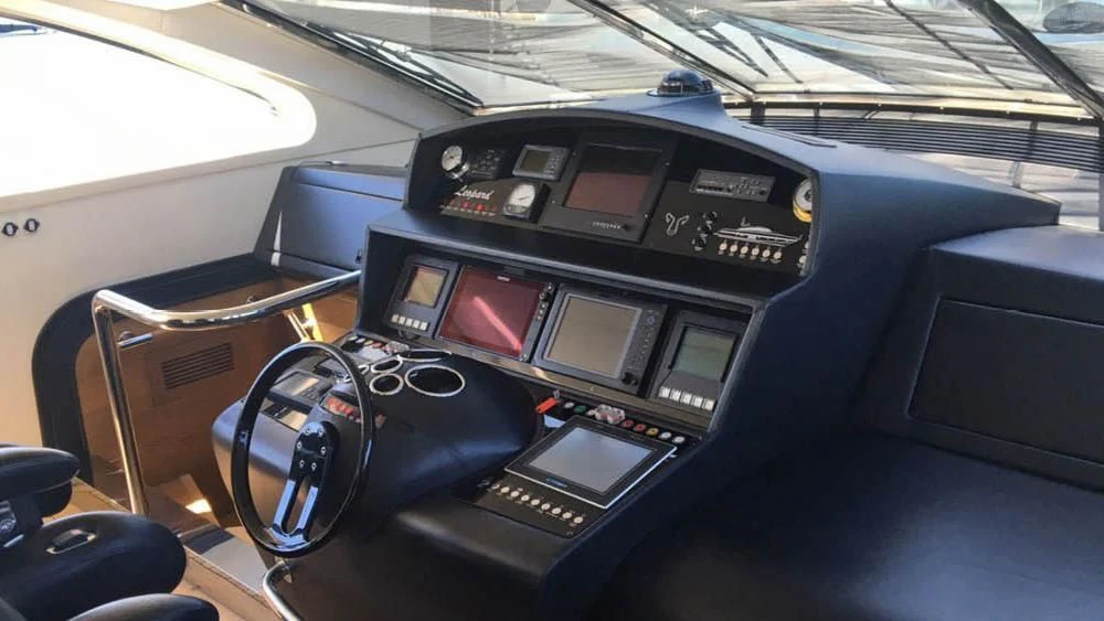a car with many electronic devices aboard MYSVEN Yacht for Sale
