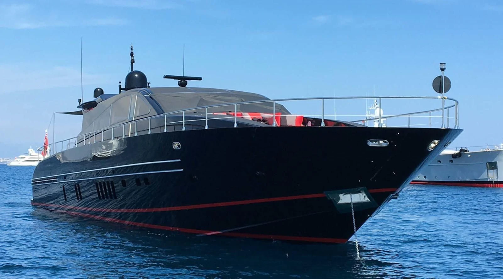a large boat in the water aboard MYSVEN Yacht for Sale