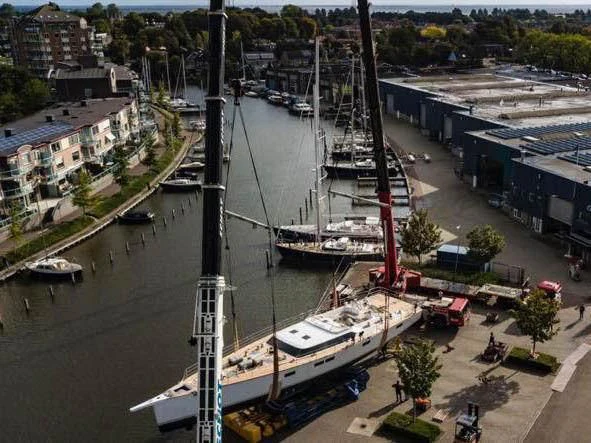 a large boat docked at a pier aboard POLINA STAR IV Yacht for Sale