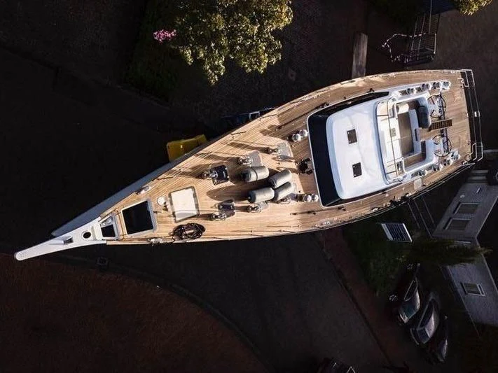 a satellite dish on a rooftop aboard POLINA STAR IV Yacht for Sale