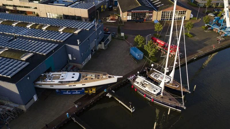 a high angle view of a port aboard POLINA STAR IV Yacht for Sale