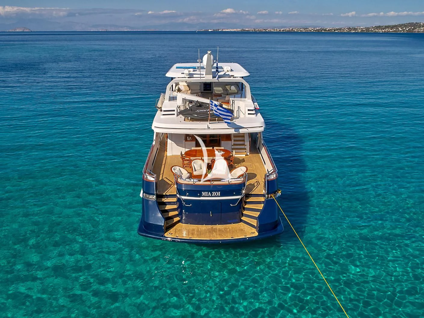 a boat in the water aboard MIA ZOI Yacht for Charter