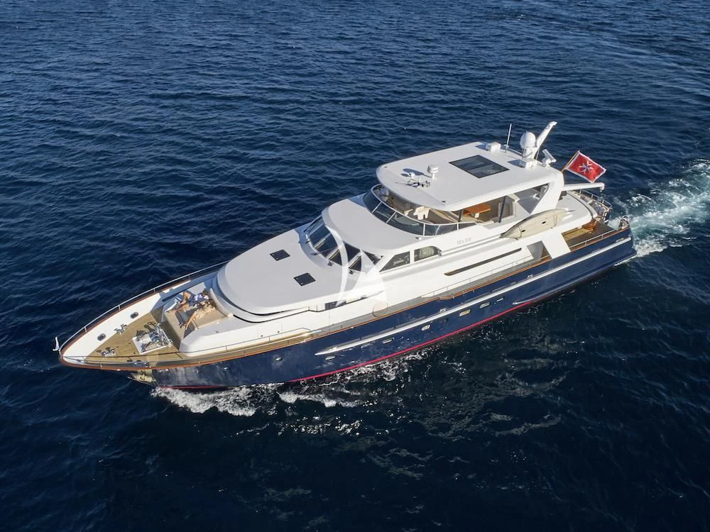 a boat in the water aboard MIA ZOI Yacht for Charter