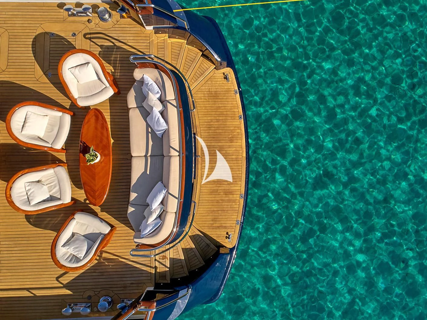 a close-up of a guitar aboard MIA ZOI Yacht for Charter