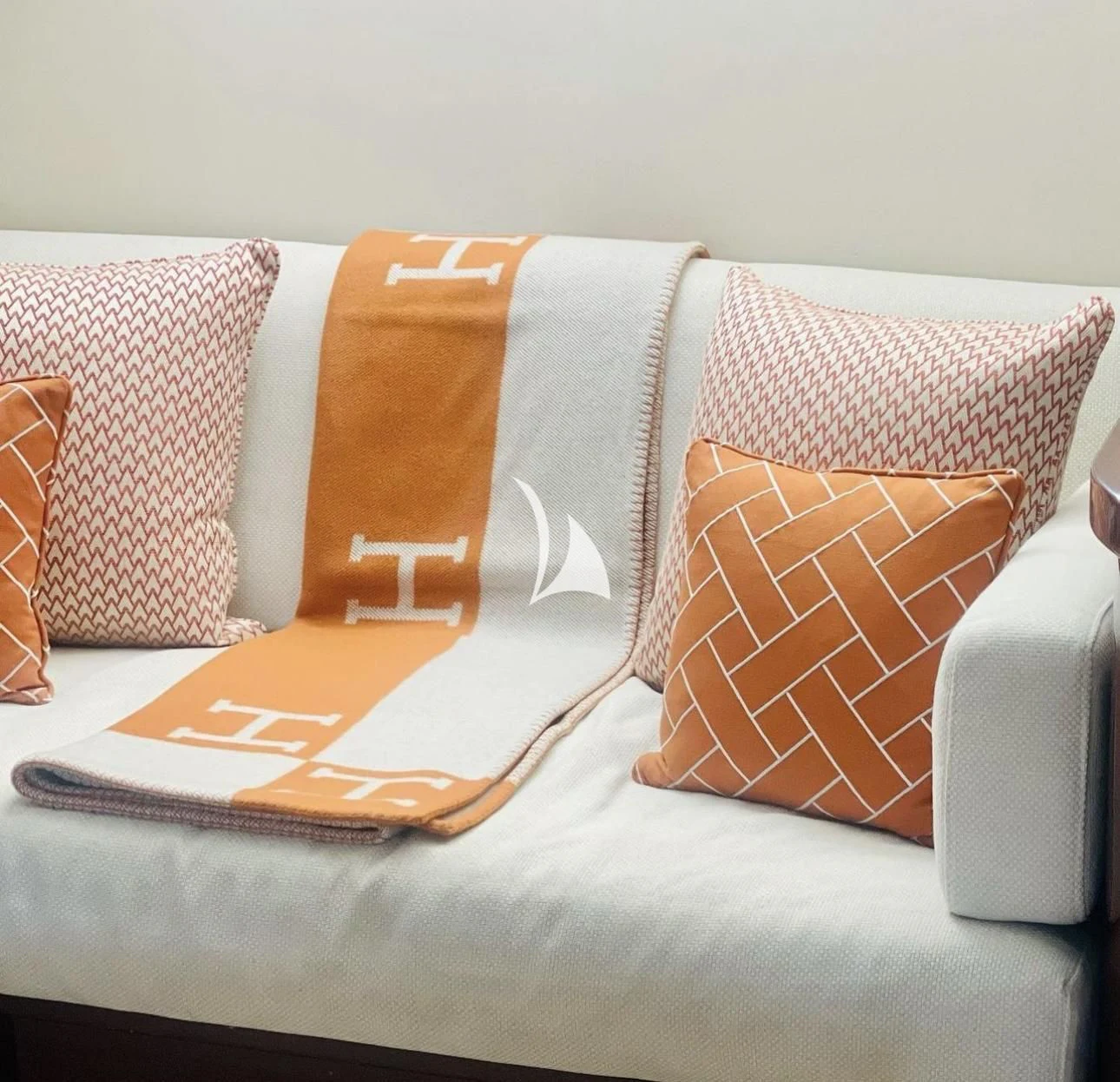 a bed with pillows and a pillow aboard MIA ZOI Yacht for Charter