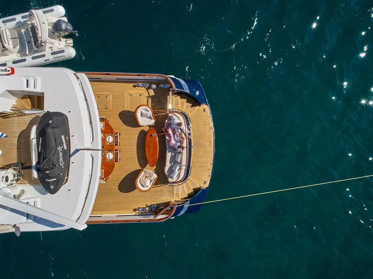 a space ship in outer space aboard MIA ZOI Yacht for Charter