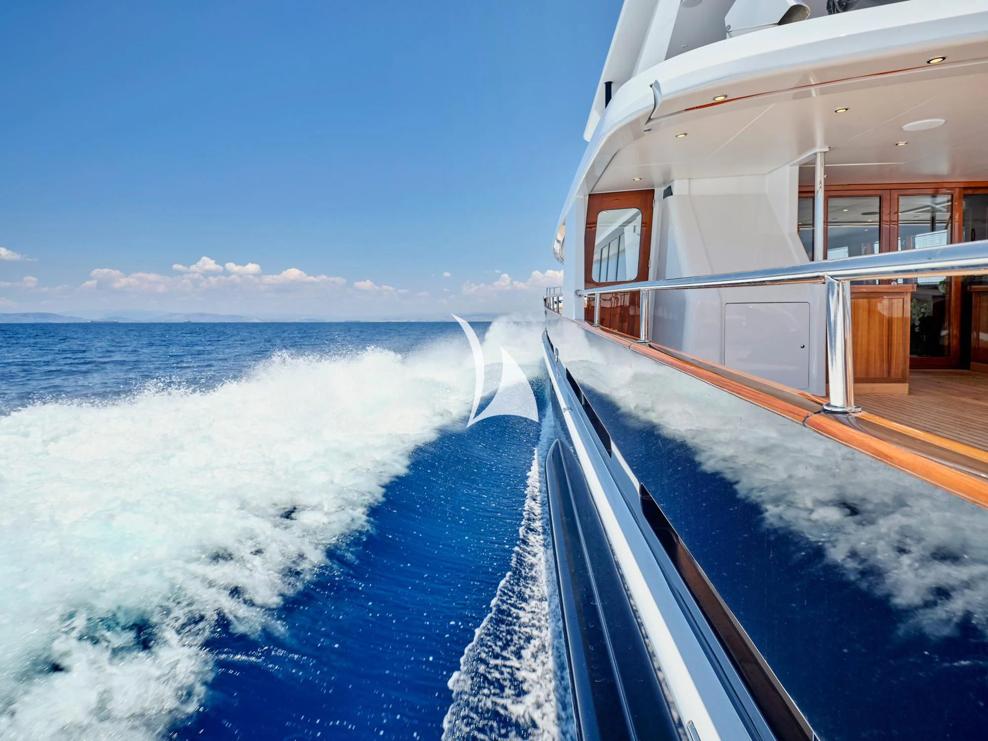 a boat on the water aboard MIA ZOI Yacht for Charter