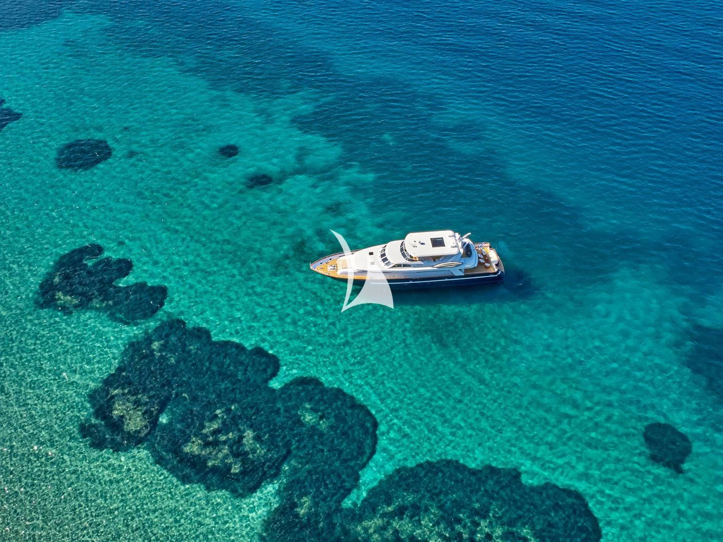 a boat in the water aboard MIA ZOI Yacht for Charter