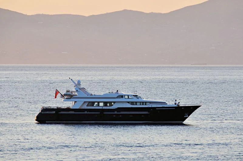 a boat in the water aboard MIA ZOI Yacht for Charter