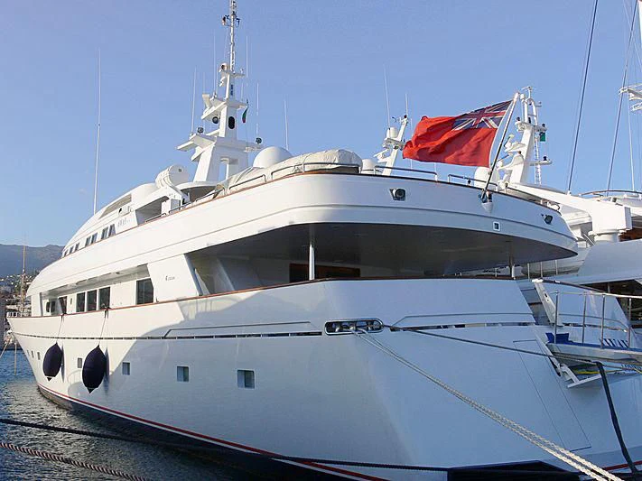 a large white yacht aboard MARILENA Yacht for Sale