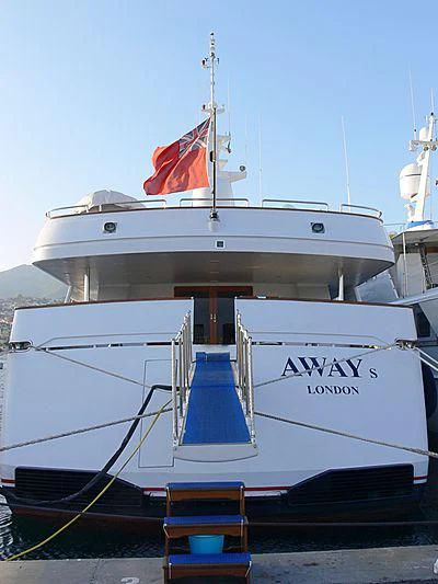 a boat with a flag on the front aboard MARILENA Yacht for Sale